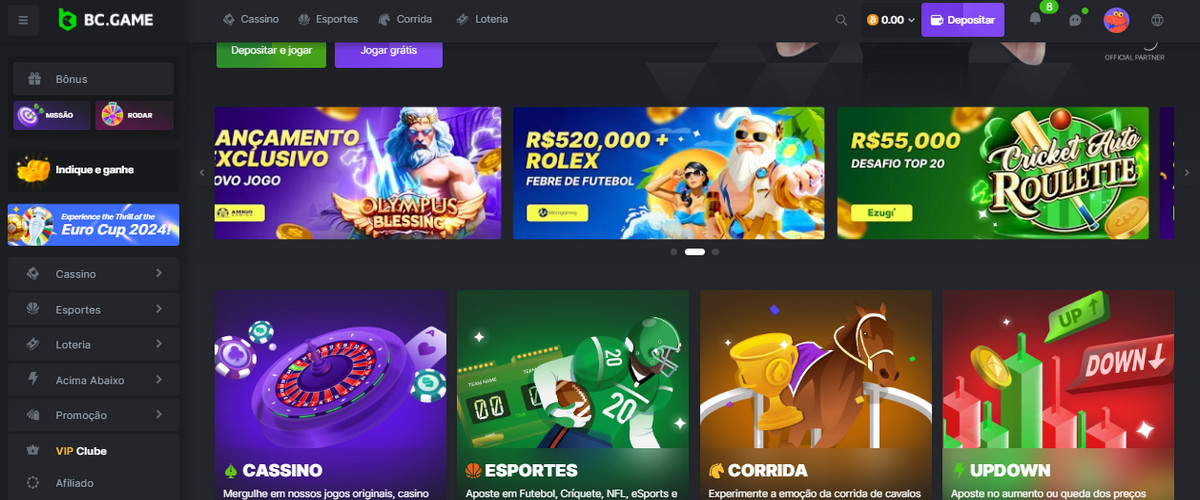 Design moderno com navegação intuitiva e simples